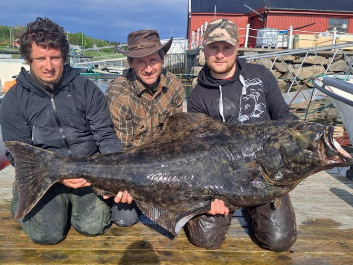 Květnový halibut ulovený na přívlač