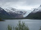 ledovec Svartisen - splaz Engabreen v roce 2016