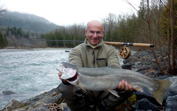 tazna forma pstruha duhoveho - steelhead, unorovy ulovek