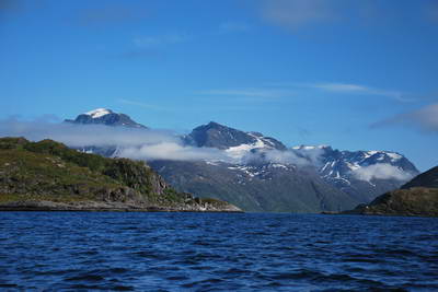 Loppa - odpoledni Tverrfjord, cerven