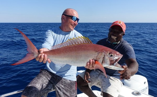 chnapal ruzovy - rosy jobfish 83 cm uloveny na jig